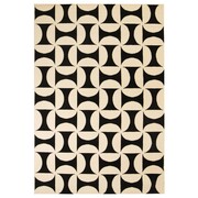 vidaXL Nowoczesny dywan, wzory geometryczne, 160x230 cm, beżowo-czarny vidaXL 133035