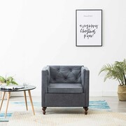 vidaXL Fotel tapicerowany tkaniną, szary vidaXL 247158