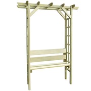 vidaXL Pergola ogrodowa z ławką, 150x50x200 cm, drewno sosnowe vidaXL 43336