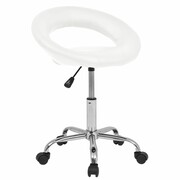 vidaXL Stołek obrotowy do salonu kosmetycznego, sztuczna skóra, biały vidaXL 244156