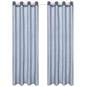 vidaXL Tkane zasłony w paski, 2 szt., 140 x 225 cm, stalowo-szare vidaXL 133201