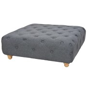 vidaXL Puf, 80 x 80 x 30 cm, tkanina, ciemnoszary vidaXL 244704