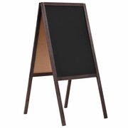 vidaXL Dwustronna tablica kredowa, stojąca, drewno cedrowe, 40 x 60 cm vidaXL 246430