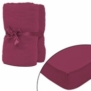 vidaXL 2 prześcieradła z gumką do łóżek wodnych, 1,6x2 m, burgundowe vidaXL 133249