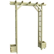 vidaXL Pergola ogrodowa z donicami, 150x50x200 cm, drewno sosnowe vidaXL 43337