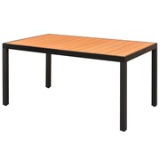 vidaXL Stół ogrodowy, WPC, aluminium, 150 x 90 x 74 cm, brąz vidaXL 42794