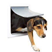 TRIXIE Drzwiczki dla psa z 2 formami zamknięcia S-M 30x36 cm białe TRIXIE 3878