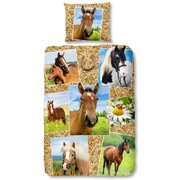 Good Morning Zestaw pościeli 5752-P HORSES 140 x 200/220 cm, wielokolorowy Good Morning 5752.99.01