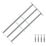 vidaXL Krata bezpieczeństwa na okno z regulacją 700-1050 mm 3 metalowe pręty vidaXL 141383
