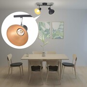 vidaXL Lampa sufitowa na 2 żarówki E27, czarno-złota vidaXL 244409