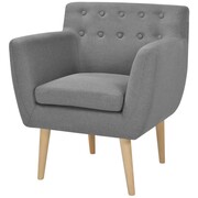 vidaXL Fotel 67x59x77 cm, jasnoszary materiał vidaXL 244065