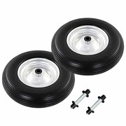 vidaXL Koła do taczki z osią, 2 szt., pełne, poliuretan, 4.00-8 390 mm vidaXL 142979