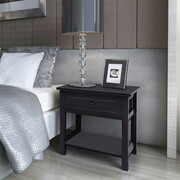 vidaXL Szafki nocne, drewniane, czarne, 2 szt. vidaXL 242873