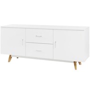 vidaXL Szafka o wysokim połysku, 160x40x70 cm, MDF, biała vidaXL 242990