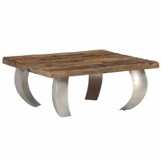 vidaXL Stolik kawowy Opium, drewno z podkładów i stal, 80 x 78 x 35 cm vidaXL 246292