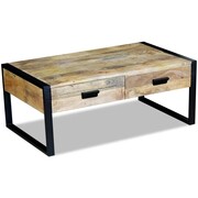 vidaXL Stolik kawowy z 2 szufladami, drewno mango 100x60x40cm vidaXL 243297