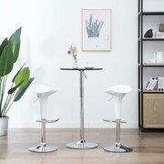 vidaXL Stołki barowe, 2 szt., plastikowe, białe vidaXL 246885