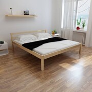 vidaXL Łóżko z drewna sosnowego, 160 x 200 cm, naturalne vidaXL 242500