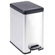 Curver Kosz na śmieci Deco, 25 L, z pedałem, srebrny, 240639 Curver 240639