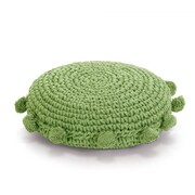 vidaXL Dziana poduszka podłogowa, okrągła, bawełna, 45 cm, zielona vidaXL 245092