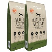 vidaXL Sucha karma dla psów Adult Active Chicken & Fish, 2 szt., 30 kg vidaXL 275194