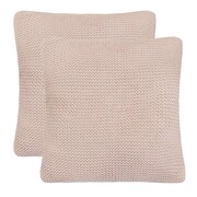 vidaXL 2 poduszki, bawełna o grubym splocie, 45x45 cm, różowe vidaXL 245100