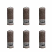Bolsius Świece rustykalne x6 190x68 mm Taupe Bolsius 400679