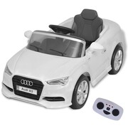 vidaXL Elektryczny samochód dla dzieci z pilotem Audi A3 białe vidaXL 80151