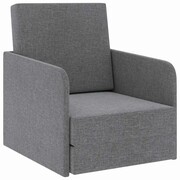vidaXL Rozkładany fotel tapicerowany 59,5x72x72,5 cm jasny szary vidaXL 243648