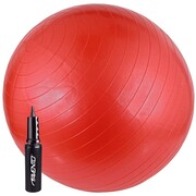 Avento Piłka fitness z pompką, 65 cm, czerwona, 41VV-ROZ Avento 41VV-ROZ
