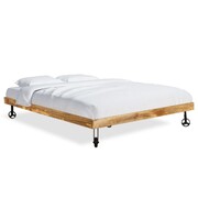 vidaXL Łóżko z ramą z surowego drewna mangowego, 180x200 cm vidaXL 243991