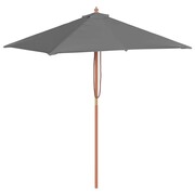 vidaXL Parasol ogrodowy na drewnianym słupku, 150 x 200 cm, antracyt vidaXL 44535