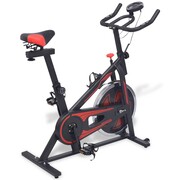 vidaXL Stacjonarny rower treningowy z pomiarem pulsu, czarno-czerwony vidaXL 91190