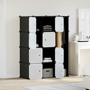 vidaXL Szafa modułowa z 9 przegrodami, 37x115x150 cm, czarno-biała vidaXL 240497
