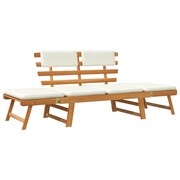 vidaXL 2w1 leżak i ławka ogrodowa z drewna akacjowego 190 x 66 x 75 cm vidaXL 42647