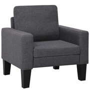 vidaXL Fotel tapicerowany tkaniną, ciemnoszary vidaXL 245570