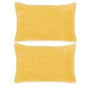 vidaXL Poduszki ozdobne, 2 szt., welur, 40x60 cm, żółty vidaXL 132916