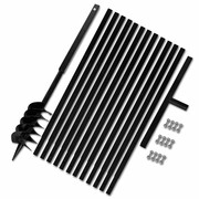 vidaXL Świder glebowy z uchwytem, 120 mm, z rurą przedłużającą, 13 m, stal vidaXL 270525