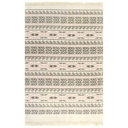 vidaXL Dywan typu kilim, bawełna, 120 x 180 cm, szaro-różowy ze wzorem vidaXL 246543
