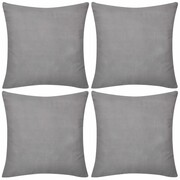vidaXL 4 Szare bawełniane poszewki na poduszki 50 x 50 cm vidaXL 130908