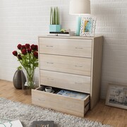 vidaXL Komoda z 4 szufladami, 60 x 30,5 x 71 cm, kolor dębowy vidaXL 242544