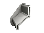 OP30/40 Odbojnik przyścienny (komplet lewy + prawy) szary RAL 7037 Emaga