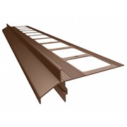 K40 Profil aluminiowy balkonowy i tarasowy 2.0m brązowy RAL 8019- listwa balkonowa okapnikowa brązowa Emaga