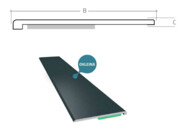 Listwa okienna maskująca płaska samoprzylepna PCV B=30 mm, gr. C=1,5 mm, L=50 mb w okleinie w kolorze folii Renolit Emaga