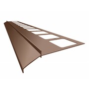 K100 Profil aluminiowy balkonowy 2.0m brązowy RAL 8019 - listwa balkonowa okapnikowa brązowa Emaga