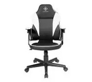 Deltaco GAM-130 Dla dzieci do 80kg Skóra ECO Czarno-biały GAM-130 (czarno-biały) Deltaco