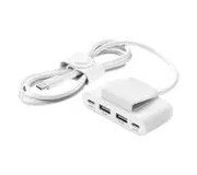 Belkin BUZ001BT2MWHB7 4-Port USB Power Extender 2x USB-A 2x USB-C 15W Biały BUZ001BT2MWHB7 Belkin
