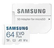 Samsung Evo Plus microSD 64GB 130/20 A1 V10 Evo Plus microSD 64GB 130/ U1 A1 V10 Samsung