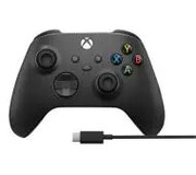 Microsoft Xbox Series Kontroler bezprzewodowy do Xbox, PC + kabel USB-C Carbon black Pad Xbox Series + kabel PC Microsoft