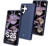 Bizon Silikonowe Soft do Galaxy S25 Ultra Ciemno-niebieski Bizon Soft Case Bizon